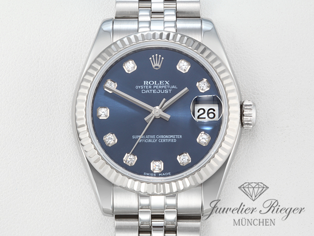 Bild 1 der Galerie: Rolex Datejust 31 mm Medium 178274 2012 Stahl Weissgold 750 Diamanten Automatik Gold
