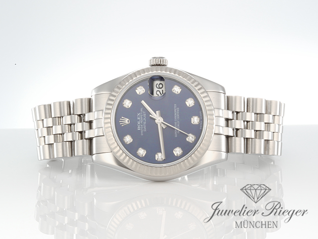Bild 4 der Galerie: Rolex Datejust 31 mm Medium 178274 2012 Stahl Weissgold 750 Diamanten Automatik Gold