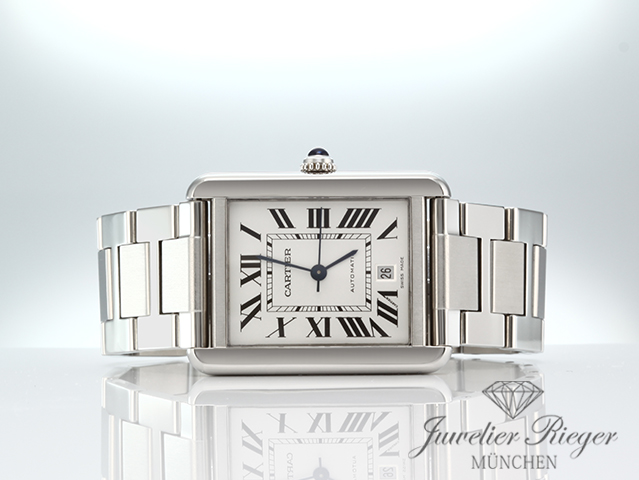 Image 4 of gallery: Cartier Tank Solo XL Edelstahl 2019 Automatik W5200028 Herren Damen Stahl