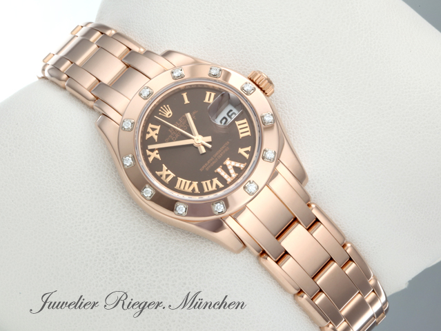 Bild 3 der Galerie: Rolex Pearlmaster 29 Rosegold 750 80315 2018 Diamanten Automatik Lady Gold