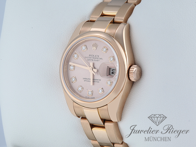 Bild 2 der Galerie: Rolex Lady Datejust 179165 2005 LC100 Rosegold 750 Diamanten Automatik Damen Gold
