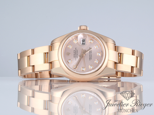 Bild 4 der Galerie: Rolex Lady Datejust 179165 2005 LC100 Rosegold 750 Diamanten Automatik Damen Gold