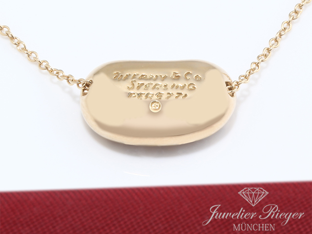 Bild 5 der Galerie: Tiffany & Co. Collier Elsa Peretti Bean 14,8 mm breit Gelbgold 750 Diamanten