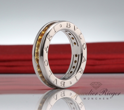 . Bulgari B Zero 1 Ring 1-Band Weissgold 750 Citrin Größe 50 Gold