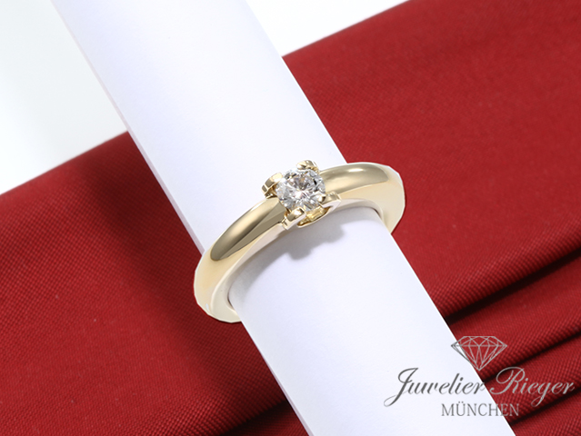Bild 1 der Galerie: Cartier Solitär Ring Louis de Cartier Gelbgold 750 Diamant 0,40 ct Gr. 50