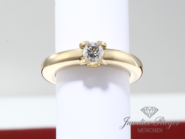 Bild 2 der Galerie: Cartier Solitär Ring Louis de Cartier Gelbgold 750 Diamant 0,40 ct Gr. 50