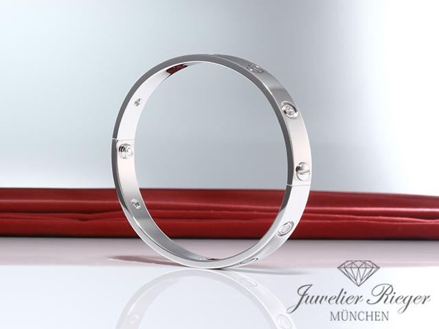 Bild 4 der Galerie: Cartier Armreif Love Weissgold 750 Größe 16 6 Diamanten Gold Damen Armband