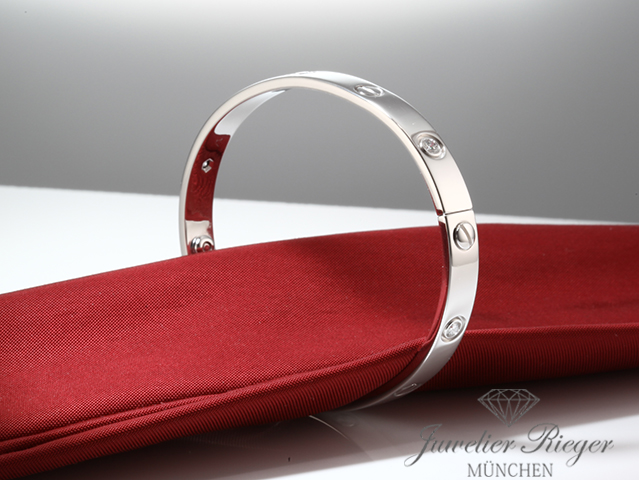 Bild 2 der Galerie: Cartier Armreif Love Weissgold 750 Größe 16 6 Diamanten Gold Damen Armband