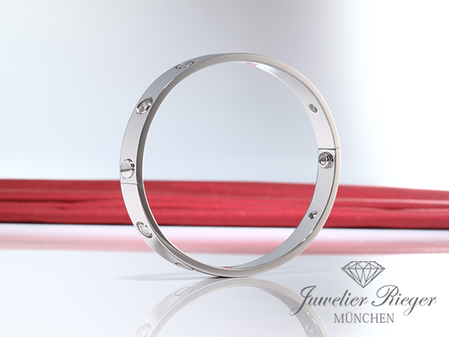 Bild 3 der Galerie: Cartier Armreif Love Weissgold 750 Größe 16 6 Diamanten Gold Damen Armband