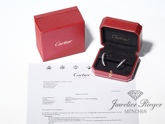 Bild 5 der Galerie: Cartier Creolen Etincelle Medium Weissgold 750 Diamanten N8515087 Ohrringe Gold