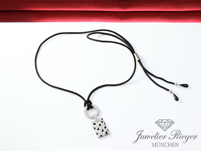 Image 4 of gallery: Cartier Collier Panthere de Cartier Weissgold 750 Diamanten Onyx Kette Gold