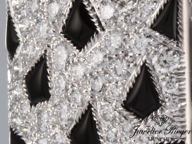 Image 10 of gallery: Cartier Collier Panthere de Cartier Weissgold 750 Diamanten Onyx Kette Gold