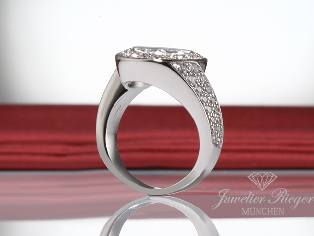 Image 3 of gallery: Chopard Ring Happy Diamonds Weissgold 750 Diamanten 1,31 ct. Größe 53 Gold