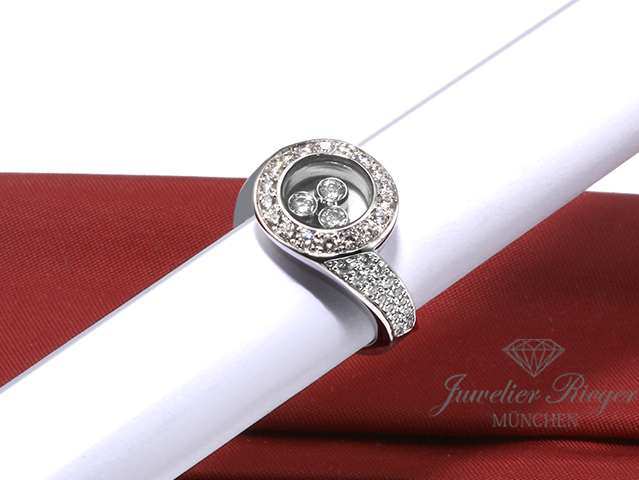 Image 1 of gallery: Chopard Ring Happy Diamonds Weissgold 750 Diamanten 1,31 ct. Größe 53 Gold