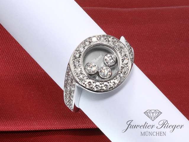 Image 2 of gallery: Chopard Ring Happy Diamonds Weissgold 750 Diamanten 1,31 ct. Größe 53 Gold