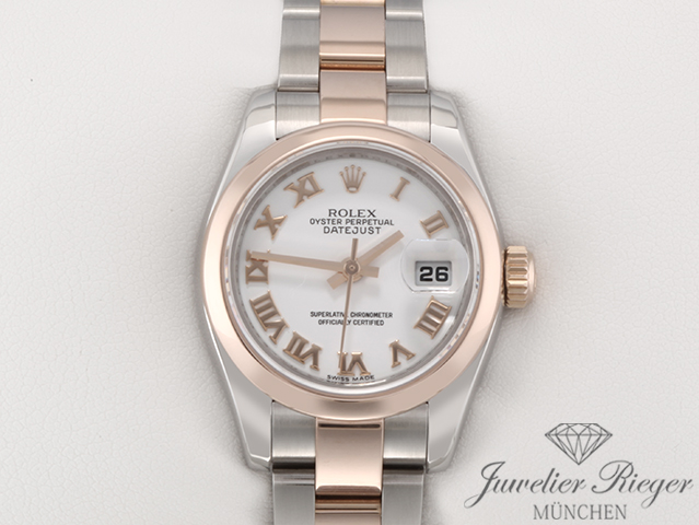 Bild 1 der Galerie: Rolex Lady Datejust 26 mm 179161 2010 Edelstahl Roségold 750 Automatik Gold
