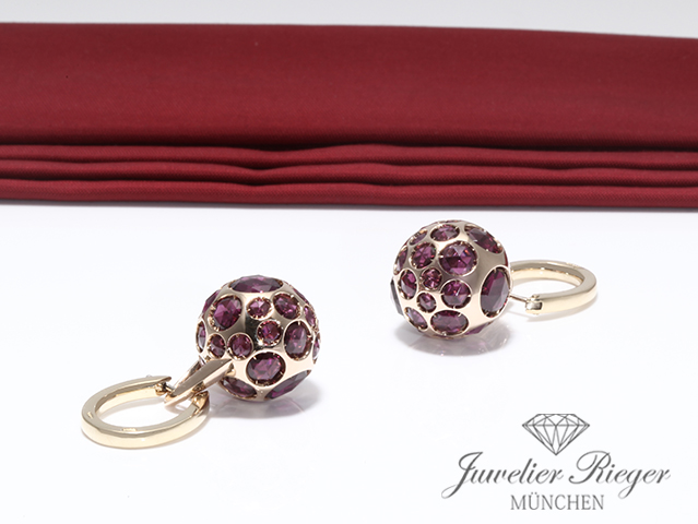 Bild 4 der Galerie: Pomellato Ohrringe Harem Gelbgold & Rosegold 750 Rhodolithe Gold Ohrhänger