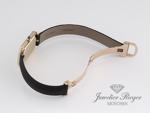 Bild 7 der Galerie: Cartier Cristallor Paris 78095 Gelbgold 750 Stoffband Handaufzug Lady Damen Gold