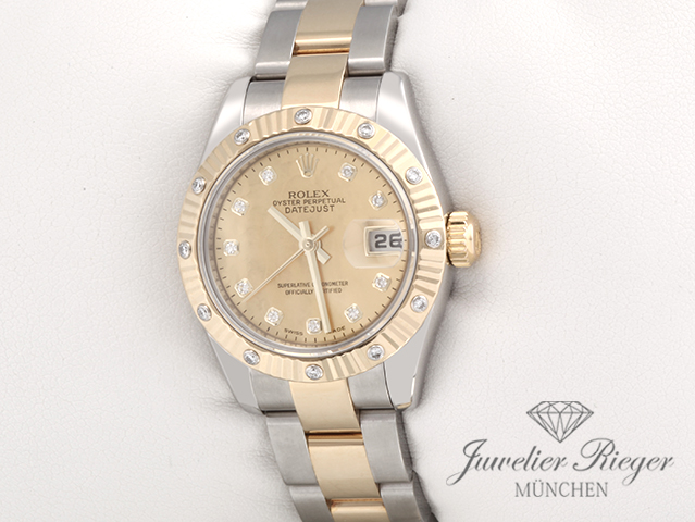 Bild 2 der Galerie: Rolex Lady Datejust 179313 Stahl Gelbgold 750 Goldust Diamanten Automatik Gold