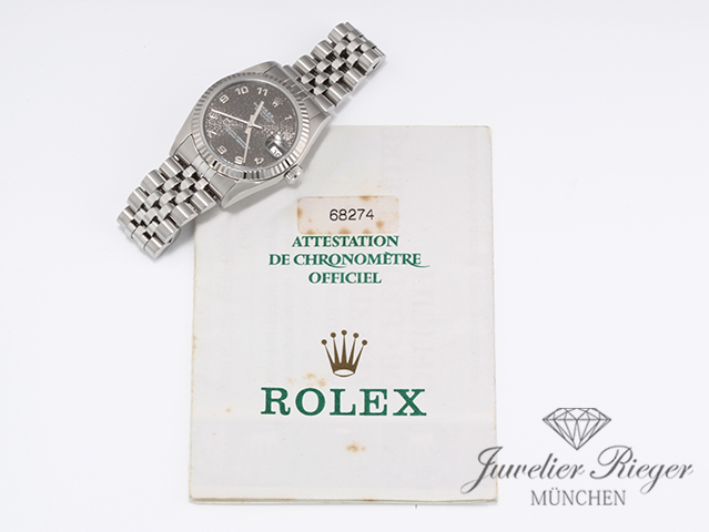 Bild 7 der Galerie: Rolex Medium Datejust 31 mm Stahl Weissgold 750 1997 Automatik Gold Damen