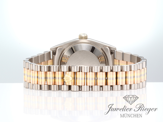 Bild 6 der Galerie: Rolex Medium Datejust Tridor Weissgold Rosegold Gelbgold 750 Diamanten Automatik Gold