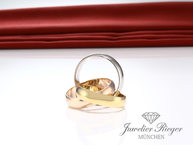 Bild 4 der Galerie: Cartier Ring Trinity Gelbgold Weissgold Rosegold 750 Gr 55 ca. 4,9 mm breit Gold 