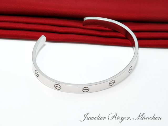 Bild 2 der Galerie: Cartier Armreif Love Offen Weissgold 750 Größe 16 Alter 2014 Gold Armband