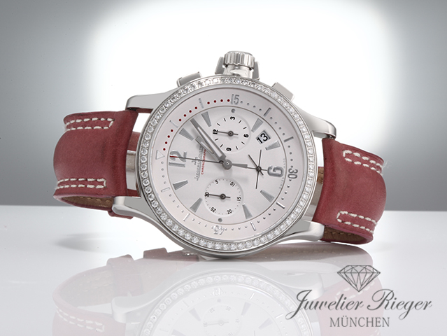 Bild 4 der Galerie: Jaeger Le Coultre Master Compressor Chronograph 148.8.31 Diamanten Edelstahl