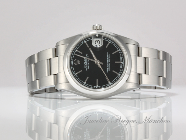 Bild 4 der Galerie: Rolex Medium Datejust 31 mm 1998 Edelstahl Automatik Damenuhr Stahl