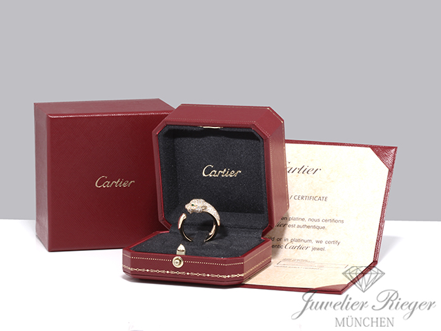 Bild 5 der Galerie: Cartier Ring Panthere Mittleres Modell Gelbgold 750 Diamanten Größe 61 N4225052