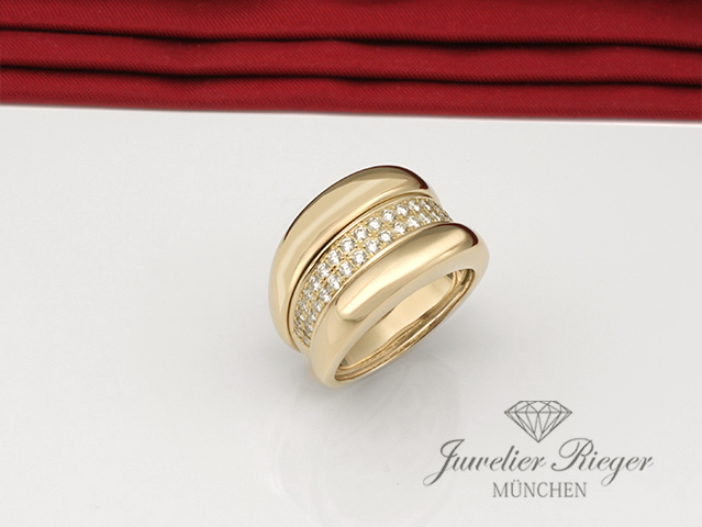 Bild 3 der Galerie: Chopard Ring La Strada Gelbgold 750 Diamanten Brillanten Gr. 56 Schmuck Gold