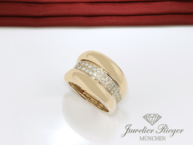 Bild 4 der Galerie: Chopard Ring La Strada Gelbgold 750 Diamanten Brillanten Gr. 56 Schmuck Gold