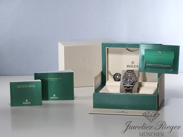 Bild 7 der Galerie: Ungetragen Rolex Airking 40 mm 126900 2022 Edelstahl Automatik Stahl Herrenuhr