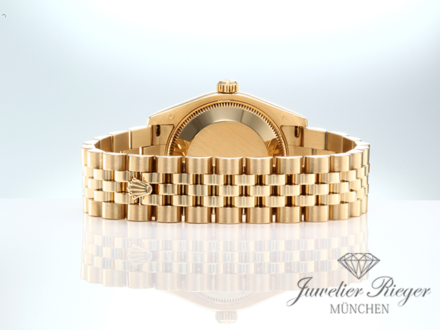 Image 6 of gallery: Rolex Datejust 31 mm Medium 178278 Gelbgold 750 Perlmutt Automatik Gold Damen