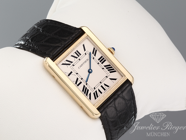Image 3 of gallery: Cartier Tank Solo Großes Modell Edelstahl Gelbgold 750 W5200004 2020 Stahl Gold