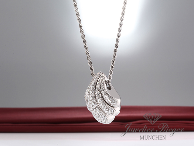 Bild 4 der Galerie: Damiani Collier Spicchi di Luna Diamanten ca. 2,75 ct. Brillanten Weissgold 750 Kette Gold