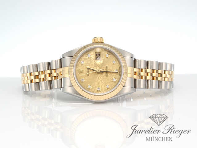 Bild 4 der Galerie: Rolex Lady Datejust Edelstahl Gelbgold 750 Diamanten Automatik Gold Stahl