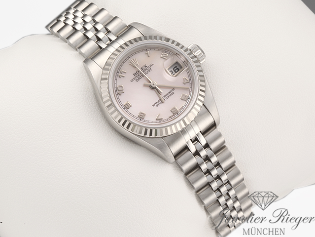 Bild 3 der Galerie: Rolex Lady Datejust Edelstahl Weissgold 750 Cacholong Automatik Stahl Gold