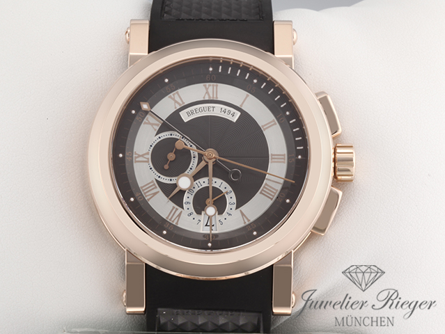 Bild 1 der Galerie: Breguet Marine Chronograph 5827 2021 Rosegold 750 Automatik Gold