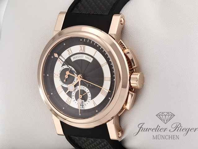 Bild 2 der Galerie: Breguet Marine Chronograph 5827 2021 Rosegold 750 Automatik Gold