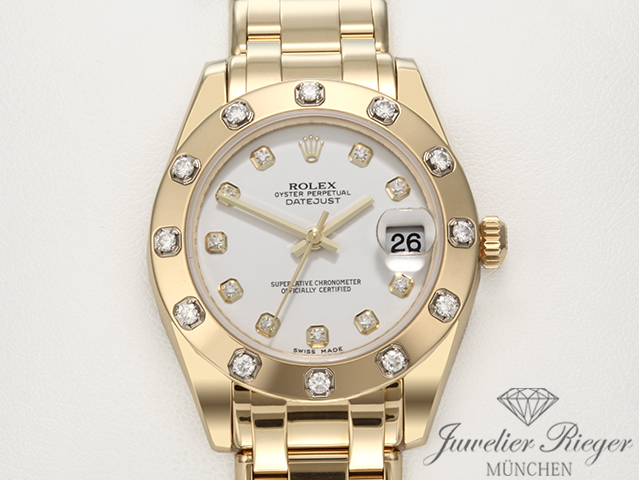 Bild 1 der Galerie: Rolex Pearlmaster 34 81318 Gelbgold 750 Diamanten Automatik Gold