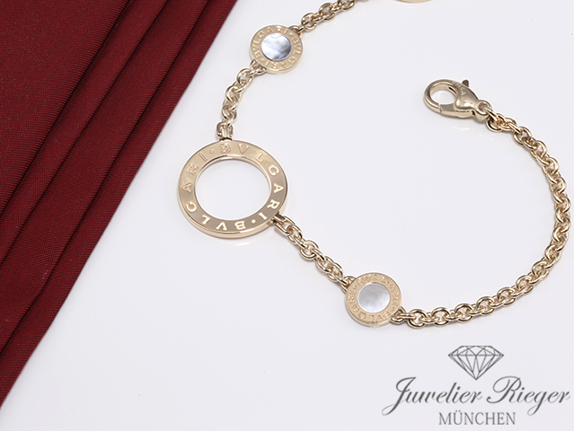 Bild 5 der Galerie: Bulgari Collier Bvlgari Gelbgold 750 Perlmutt Halskette Gold