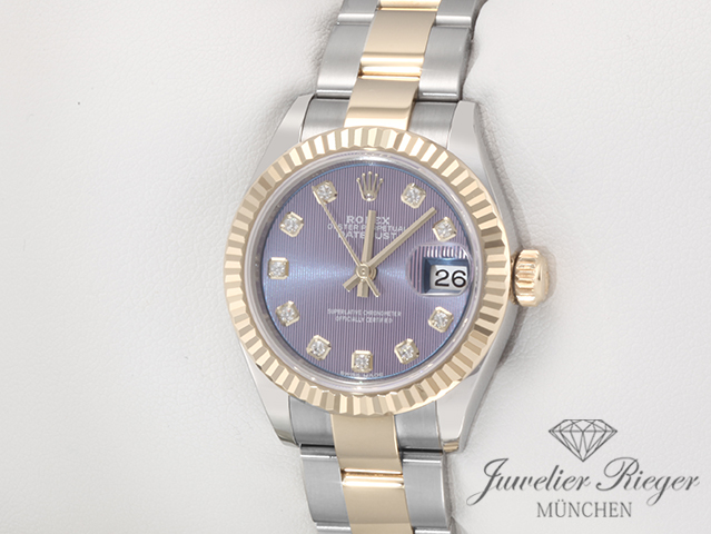Bild 2 der Galerie: Rolex Lady Datejust 28 mm 279173 Edelstahl Gelbgold 750 Diamanten Automatik Gold
