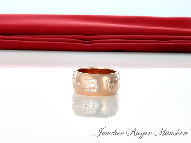 Bild 3 der Galerie: Bulgari Ring Bvlgari Rosegold 750 Gr 56 Diamanten Brillanten Gold