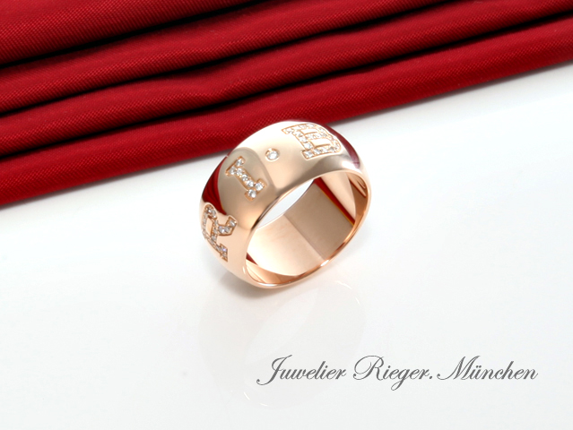 Bild 2 der Galerie: Bulgari Ring Bvlgari Rosegold 750 Gr 56 Diamanten Brillanten Gold