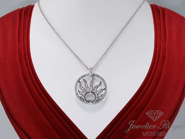 Bild 1 der Galerie: Chopard Collier Happy Sun Diamonds Weissgold 750 796571 Diamanten Gold