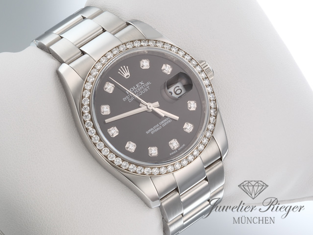 Bild 2 der Galerie: Rolex Datejust 36 mm 116244 2016 Stahl Weissgold 750 Diamanten Automatik Gold