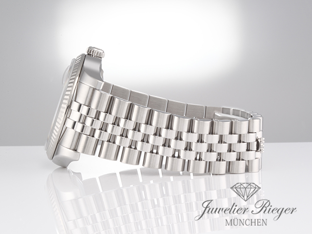 Image 5 of gallery: Rolex Datejust 36 mm 116234 Stahl Weissgold 750 Cacholong Diamanten Automatik