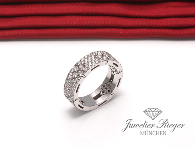 Bild 2 der Galerie: Roberto Coin Ring Love in Verona Weissgold 750 Diamanten Brillanten Gr 54 Gold