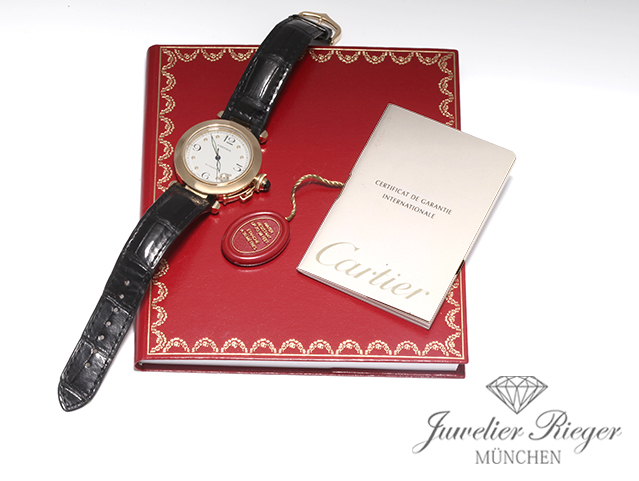 Bild 7 der Galerie: Cartier Pasha 35 mm Gelbgold 750 1998 W3013456 Automatik Leder Damen Herren Gold